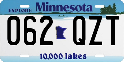MN license plate 062QZT