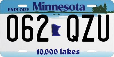 MN license plate 062QZU