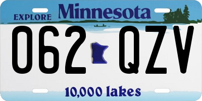MN license plate 062QZV