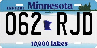 MN license plate 062RJD