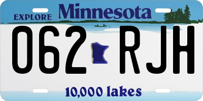 MN license plate 062RJH