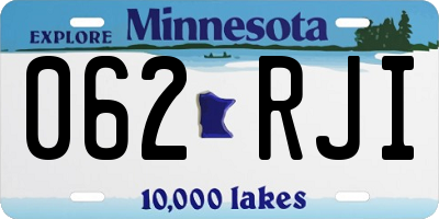 MN license plate 062RJI