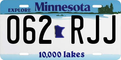 MN license plate 062RJJ
