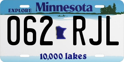 MN license plate 062RJL