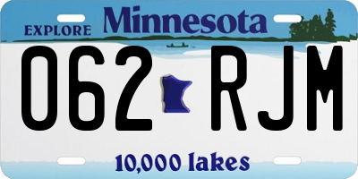 MN license plate 062RJM