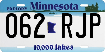 MN license plate 062RJP