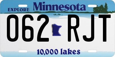 MN license plate 062RJT