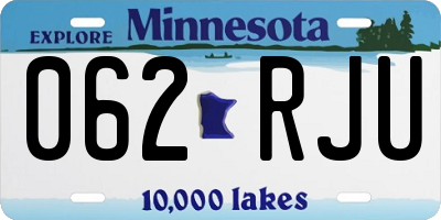 MN license plate 062RJU