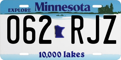 MN license plate 062RJZ