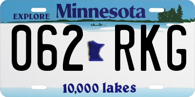 MN license plate 062RKG