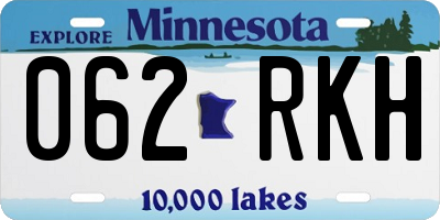 MN license plate 062RKH