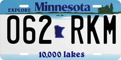 MN license plate 062RKM