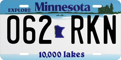 MN license plate 062RKN