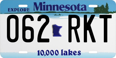 MN license plate 062RKT