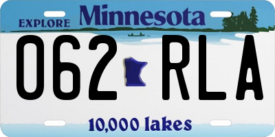 MN license plate 062RLA