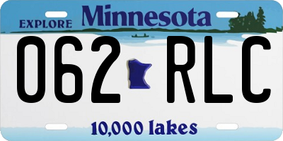 MN license plate 062RLC