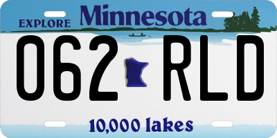 MN license plate 062RLD