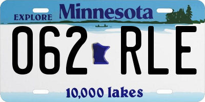 MN license plate 062RLE
