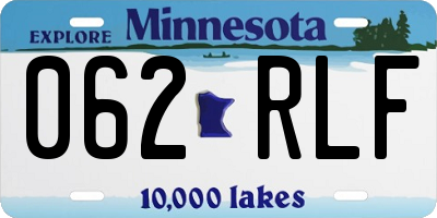 MN license plate 062RLF