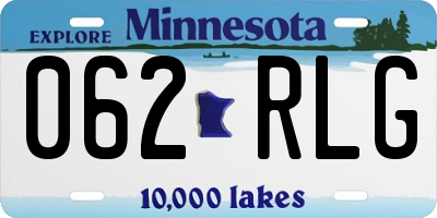 MN license plate 062RLG