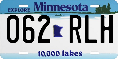 MN license plate 062RLH