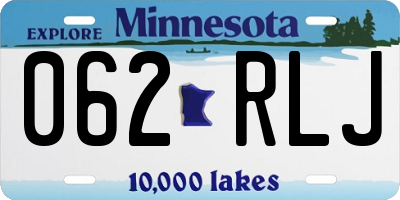 MN license plate 062RLJ