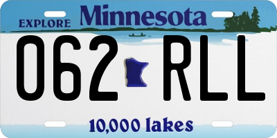 MN license plate 062RLL