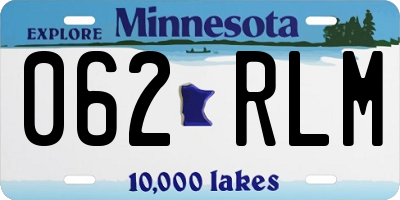 MN license plate 062RLM