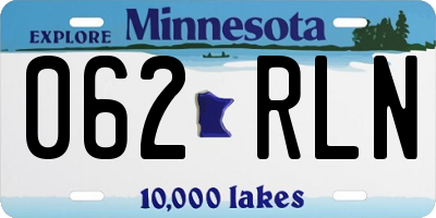 MN license plate 062RLN