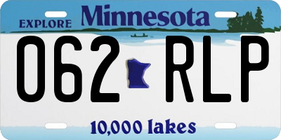 MN license plate 062RLP