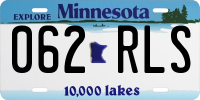 MN license plate 062RLS
