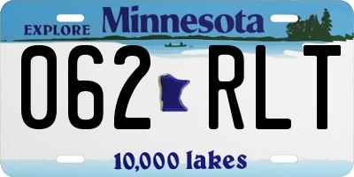 MN license plate 062RLT