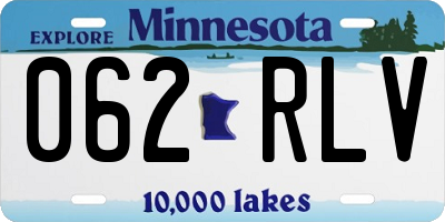 MN license plate 062RLV