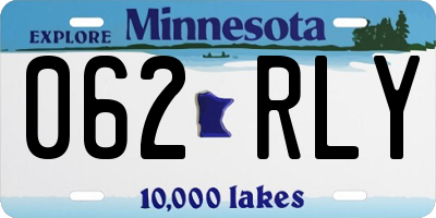 MN license plate 062RLY