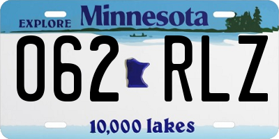 MN license plate 062RLZ