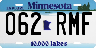 MN license plate 062RMF