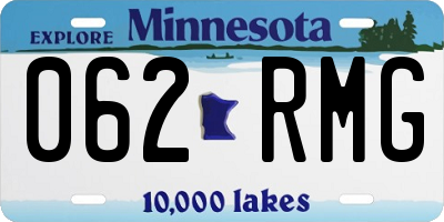 MN license plate 062RMG
