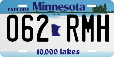 MN license plate 062RMH