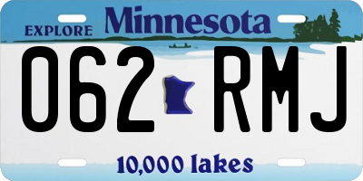 MN license plate 062RMJ