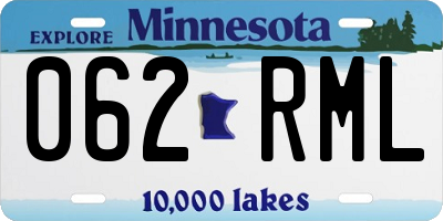 MN license plate 062RML