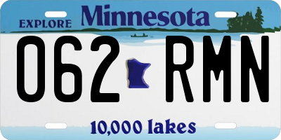 MN license plate 062RMN