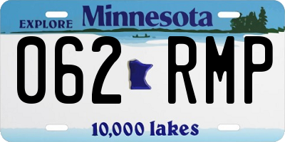 MN license plate 062RMP
