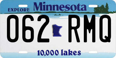 MN license plate 062RMQ