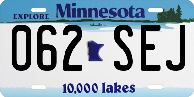 MN license plate 062SEJ