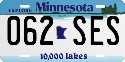 MN license plate 062SES