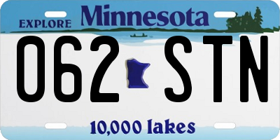 MN license plate 062STN