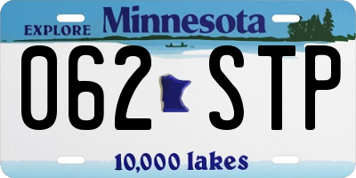 MN license plate 062STP