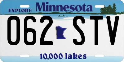 MN license plate 062STV