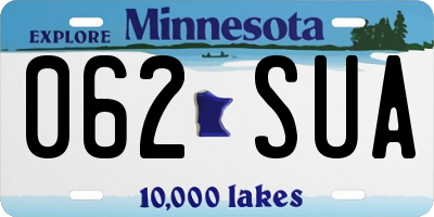 MN license plate 062SUA