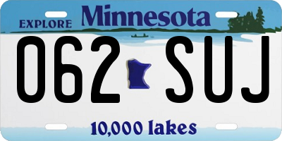 MN license plate 062SUJ